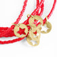 A250 Hope Classic Bracelet Bright Red Star Small Gold Disc