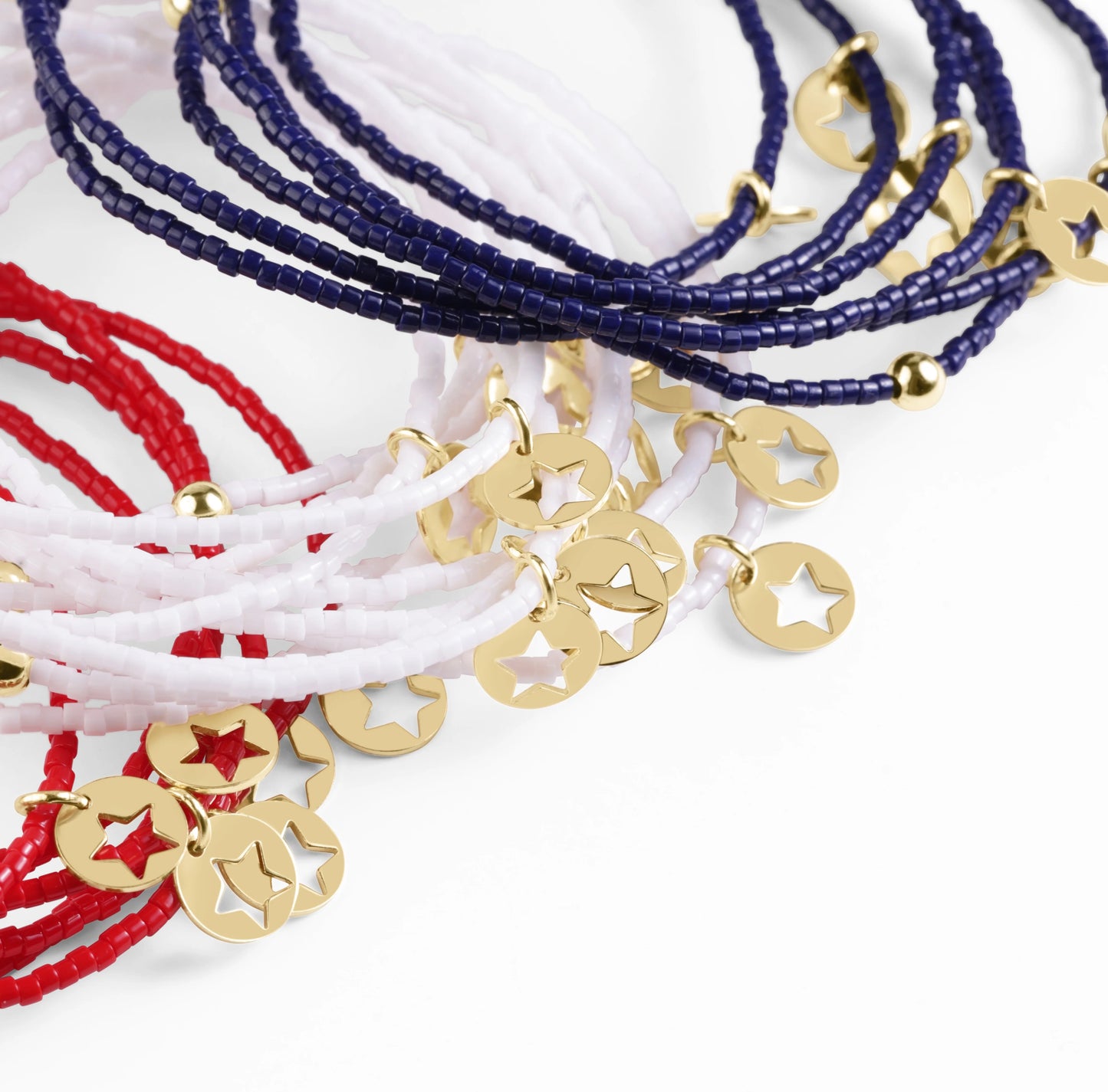 A250 Hope Classic Bracelet White Star Small Gold Disc