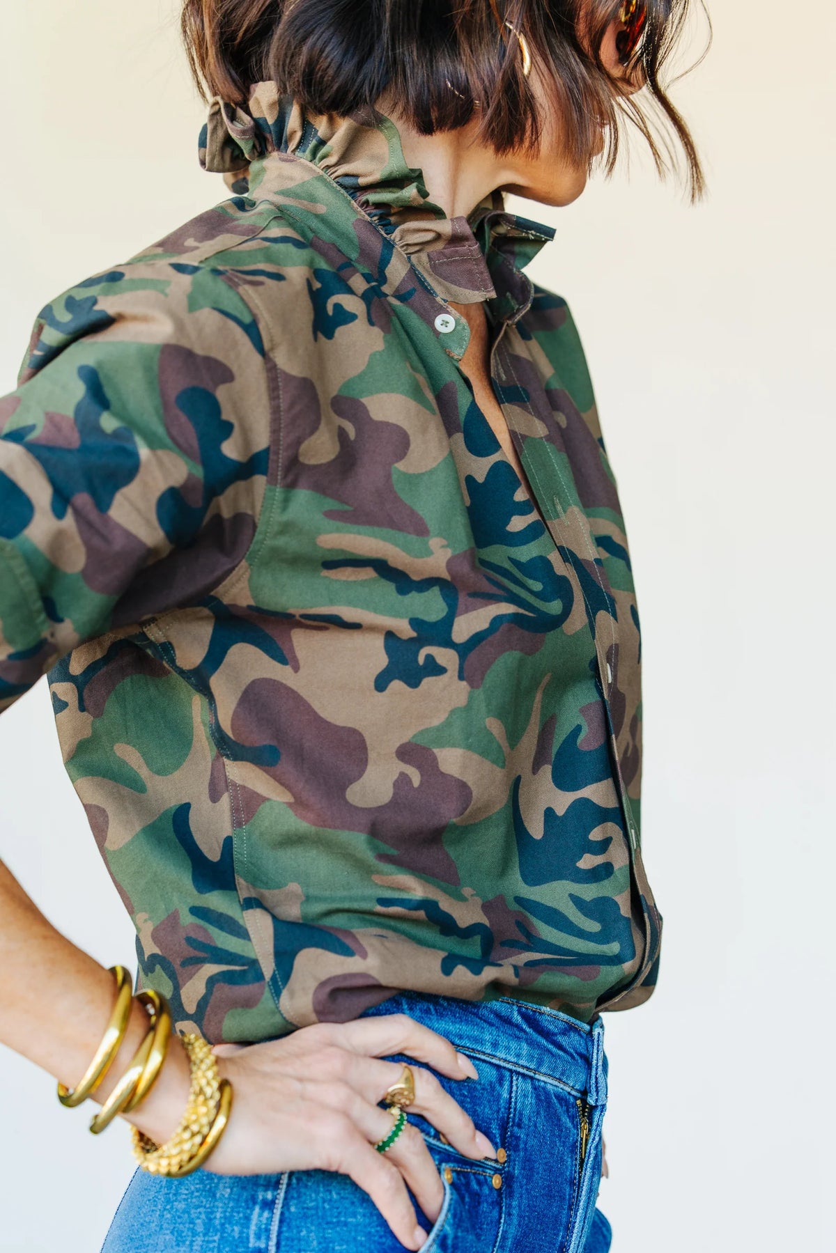 Ws Quarantina Shirt Olive Camo