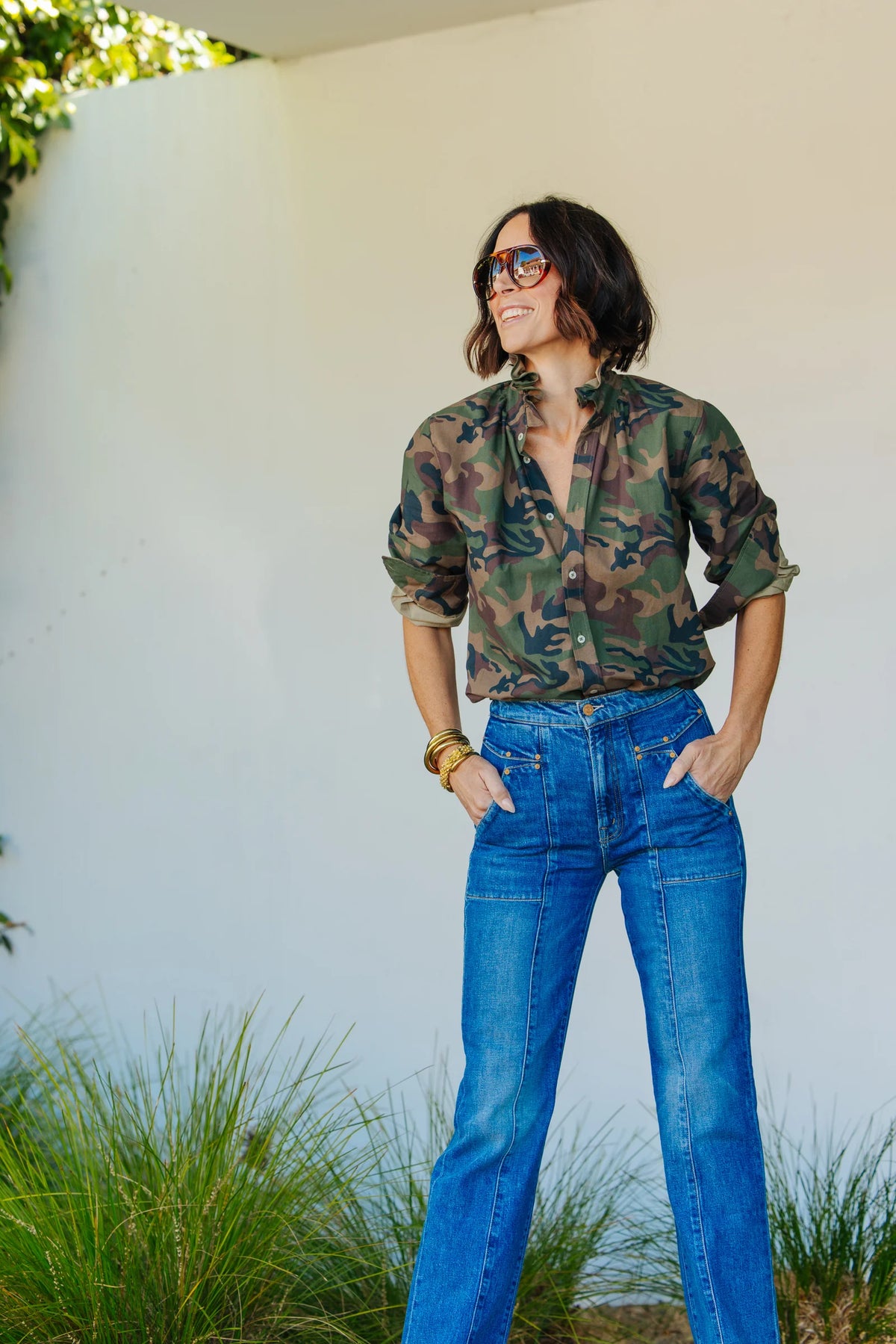 Ws Quarantina Shirt Olive Camo