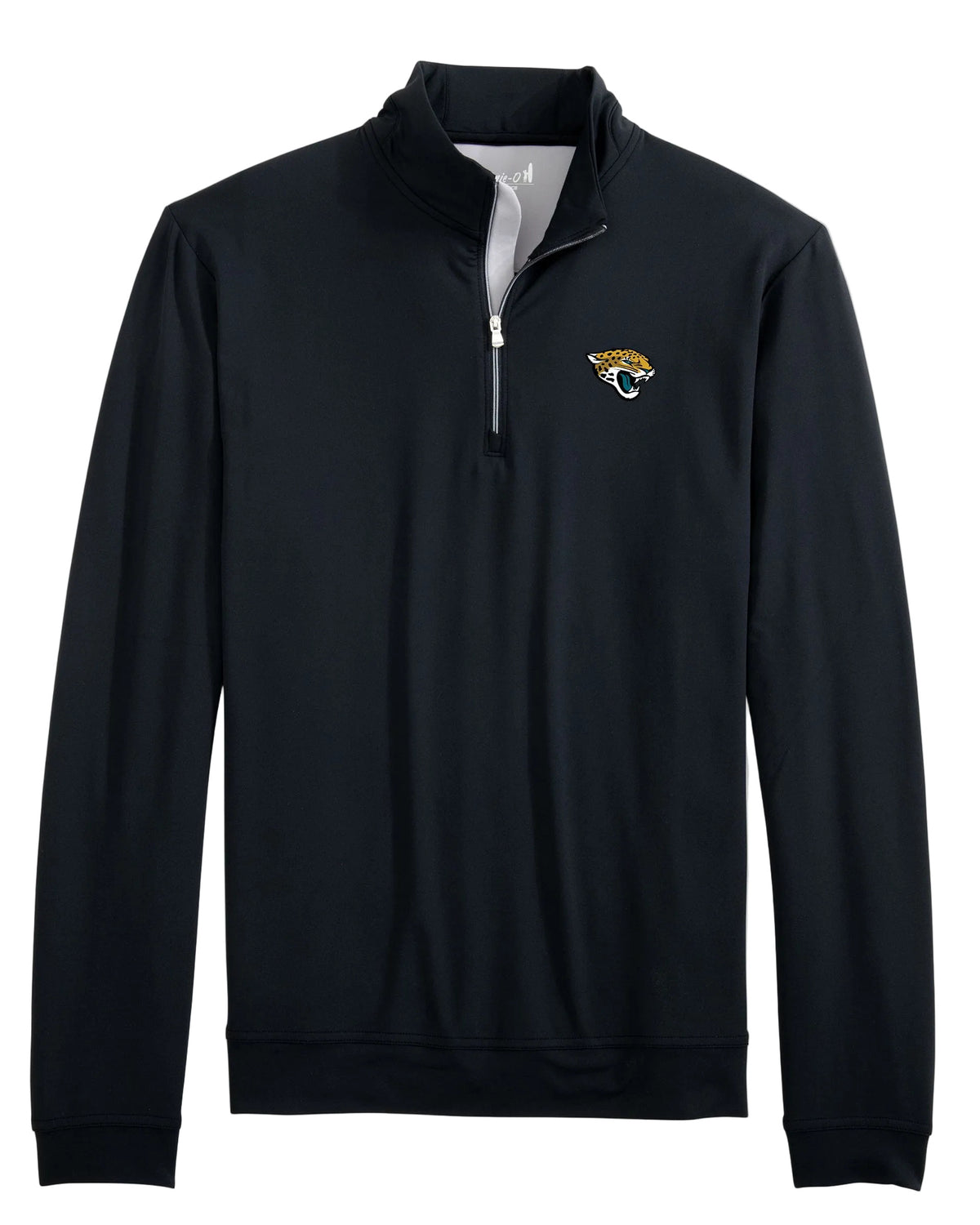 Black quarter-zip pullover with Jacksonville Jaguars logo on left chest