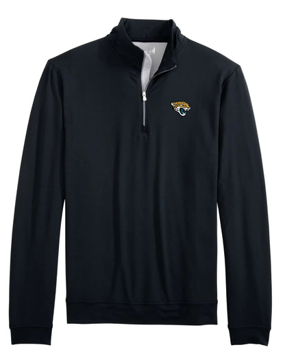 Black quarter-zip pullover with Jacksonville Jaguars logo on left chest