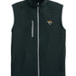 Dark green quilted zip-up vest with Jacksonville Jaguars logo on left chest