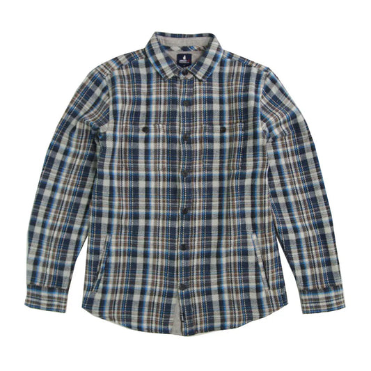 Youth Opry Flannel Shacket Laguna Blue