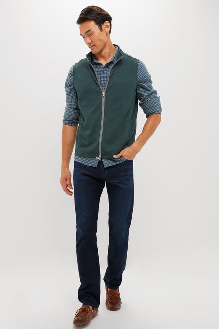 Crown Sweater Fleece Vest Deep Verdant