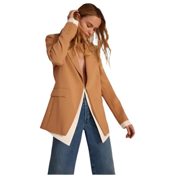 Ws Kelly Blazer Tan Multi - Beau Outfitters