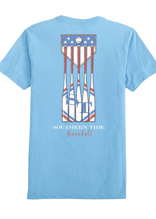 Youth Patriotic Bats SS T-Shirt Ocean Channel