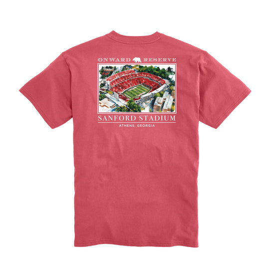 Lewis Sanford Stadium SS T-Shirt Washed Red