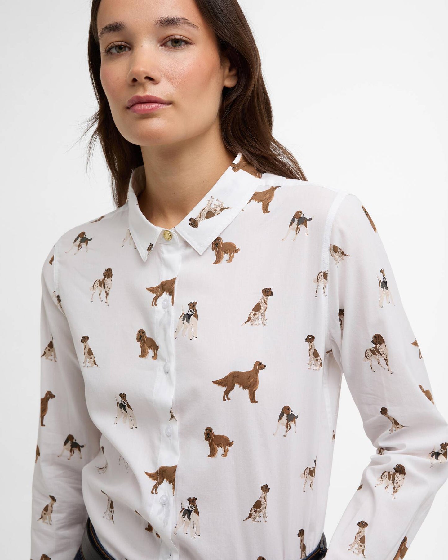 Ws Safari Shirt Multi Dog Print