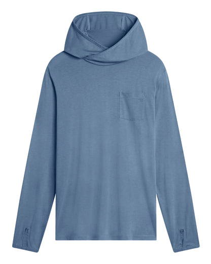 Bamboo Lightweight Hoodie Pacific Blue