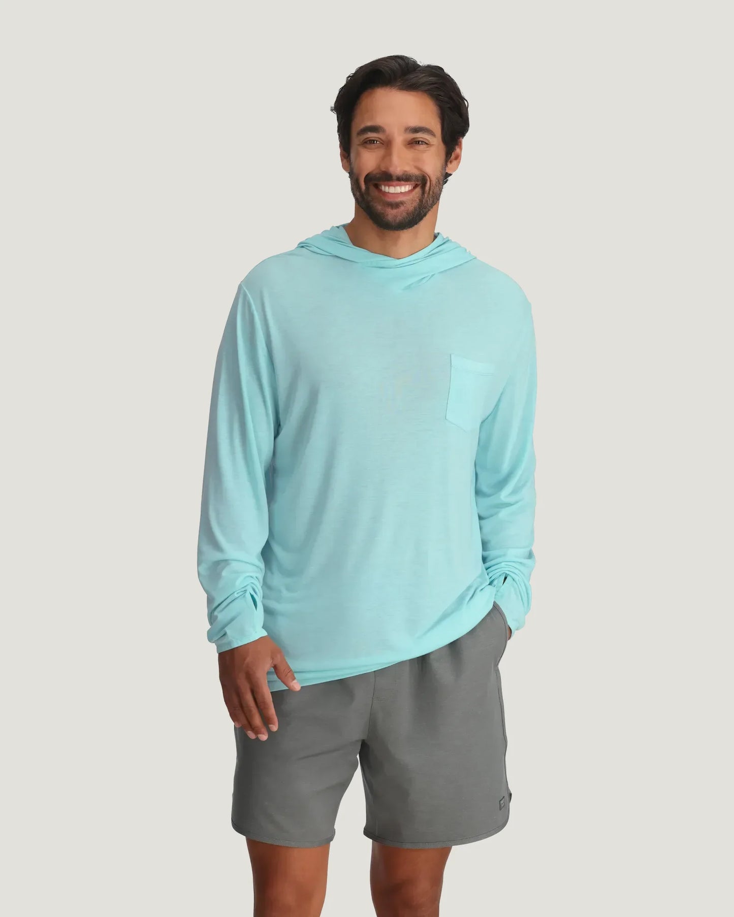 Bamboo Shade Hoodie Bahama Blue