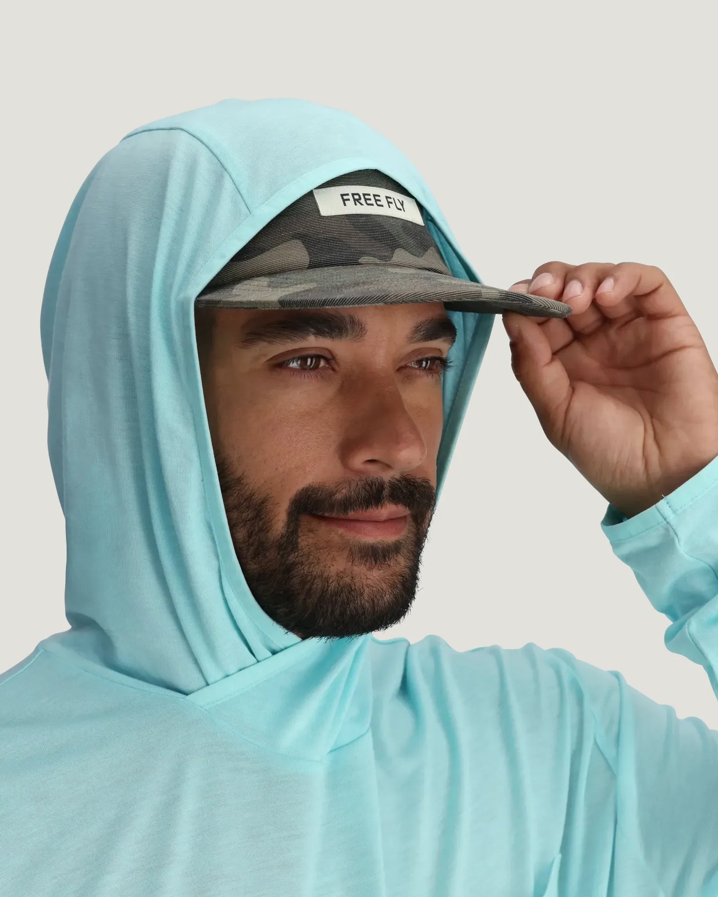 Bamboo Shade Hoodie Bahama Blue