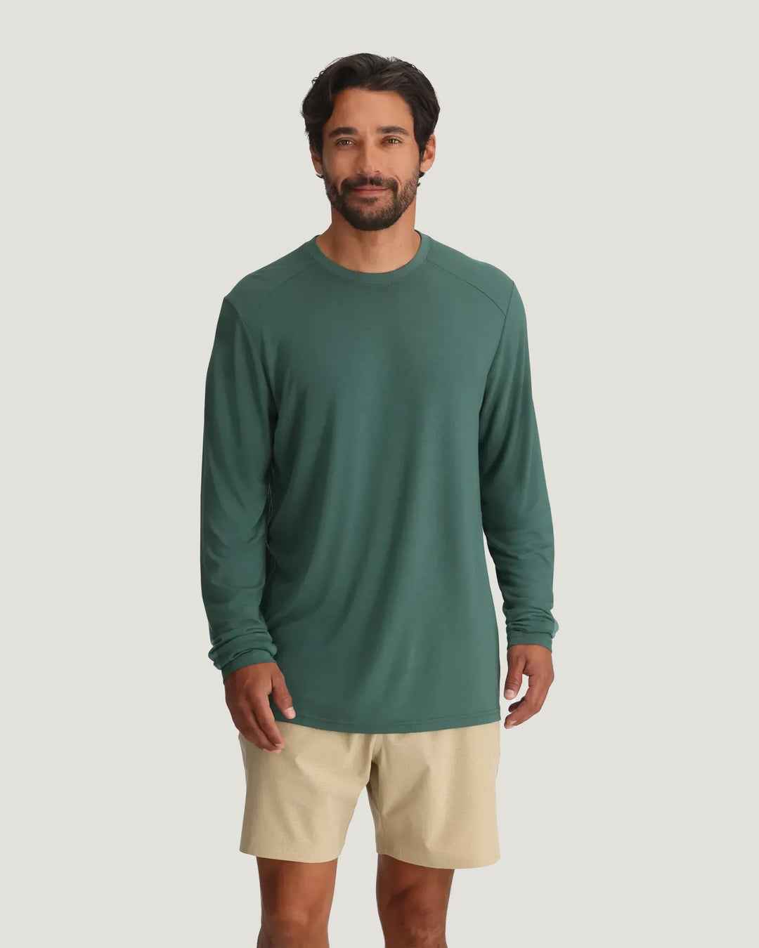 Bamboo Lightweight Long Sleeve Shirt Sea Pine
