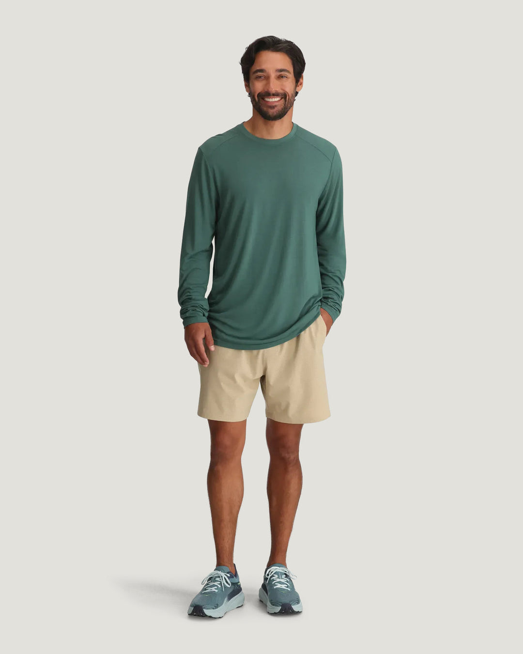 Bamboo Lightweight Long Sleeve Shirt Sea Pine
