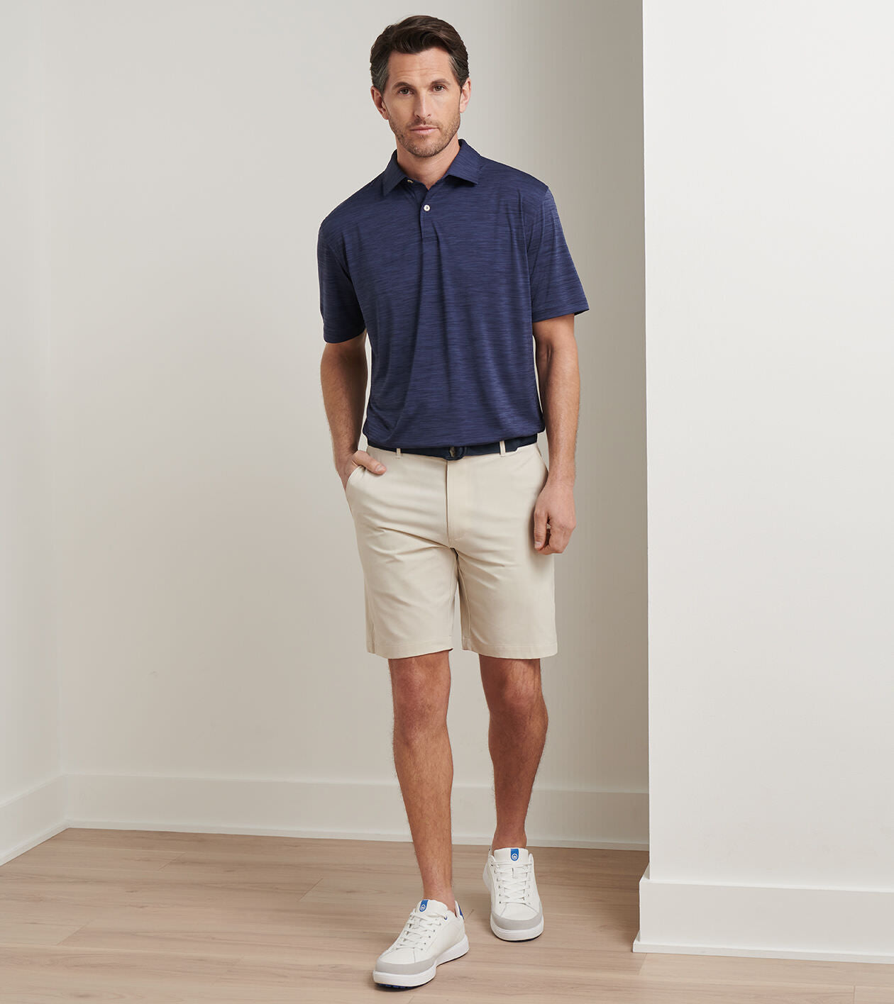 9" Shackleford Perf Hybrid Short Khaki