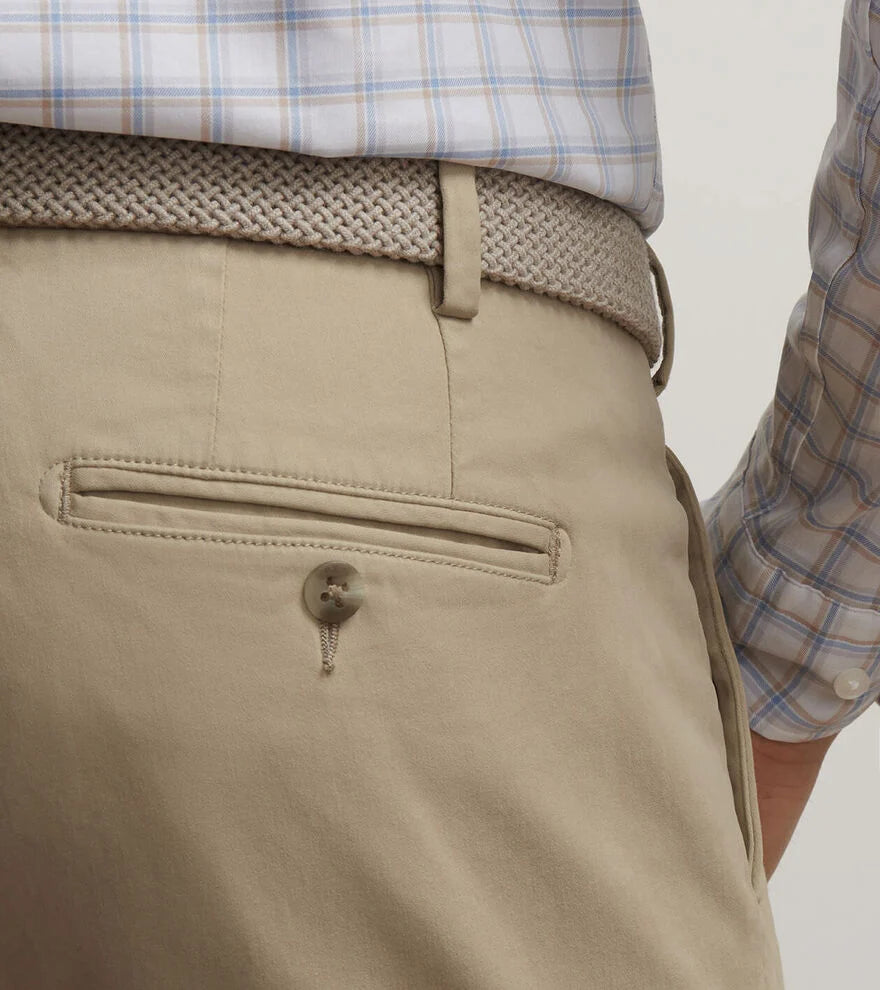 Signature Sateen Flat Front Trouser Khaki