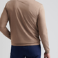 Perth Mélange Perf 1/4 Zip Poplar Brown