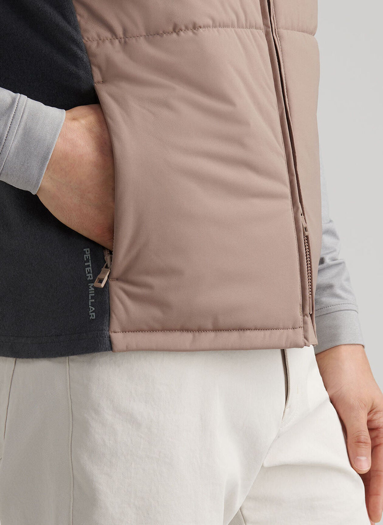 Fuse Hybrid Fleece Vest Poplar Brown