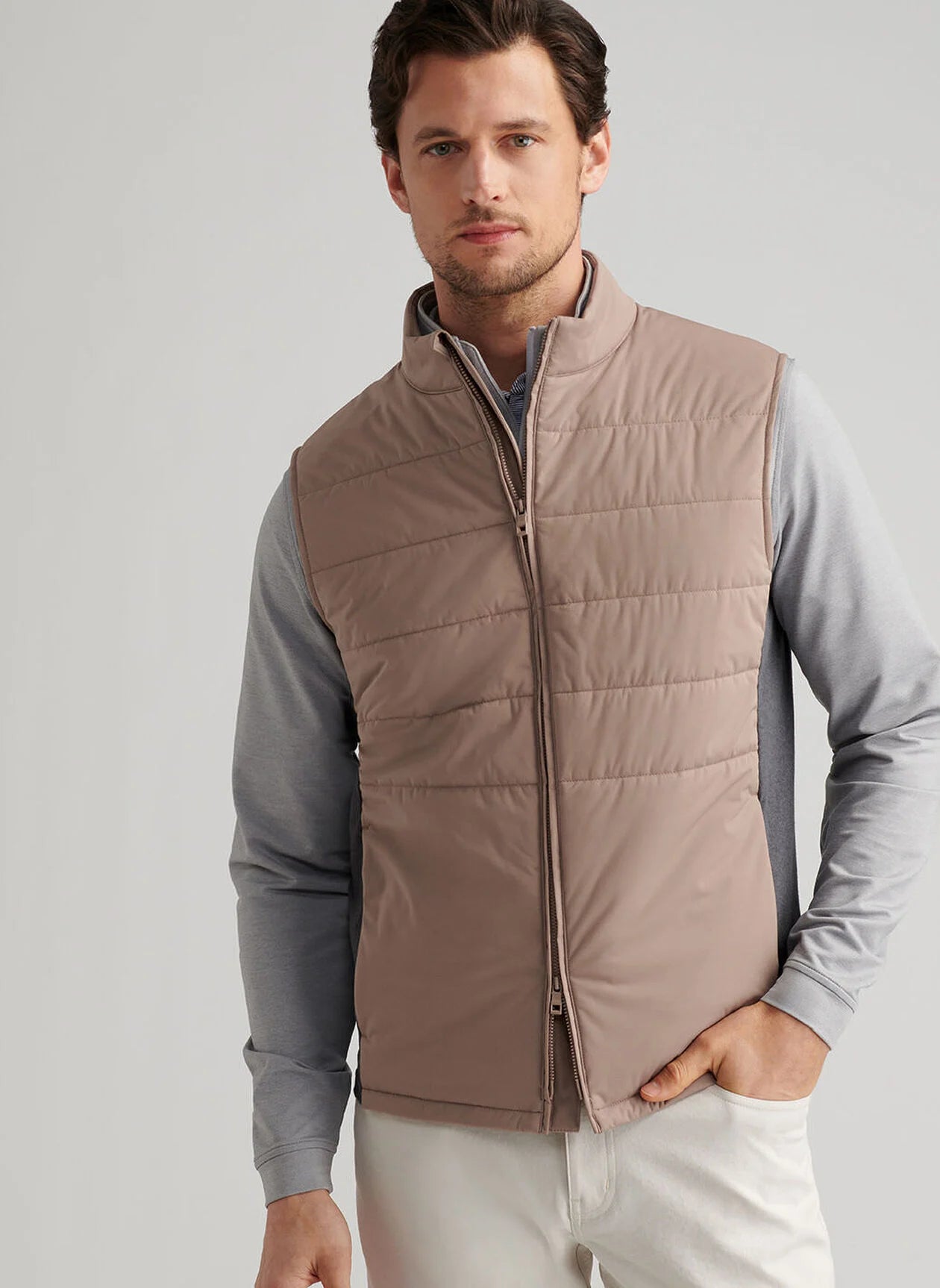 Fuse Hybrid Fleece Vest Poplar Brown