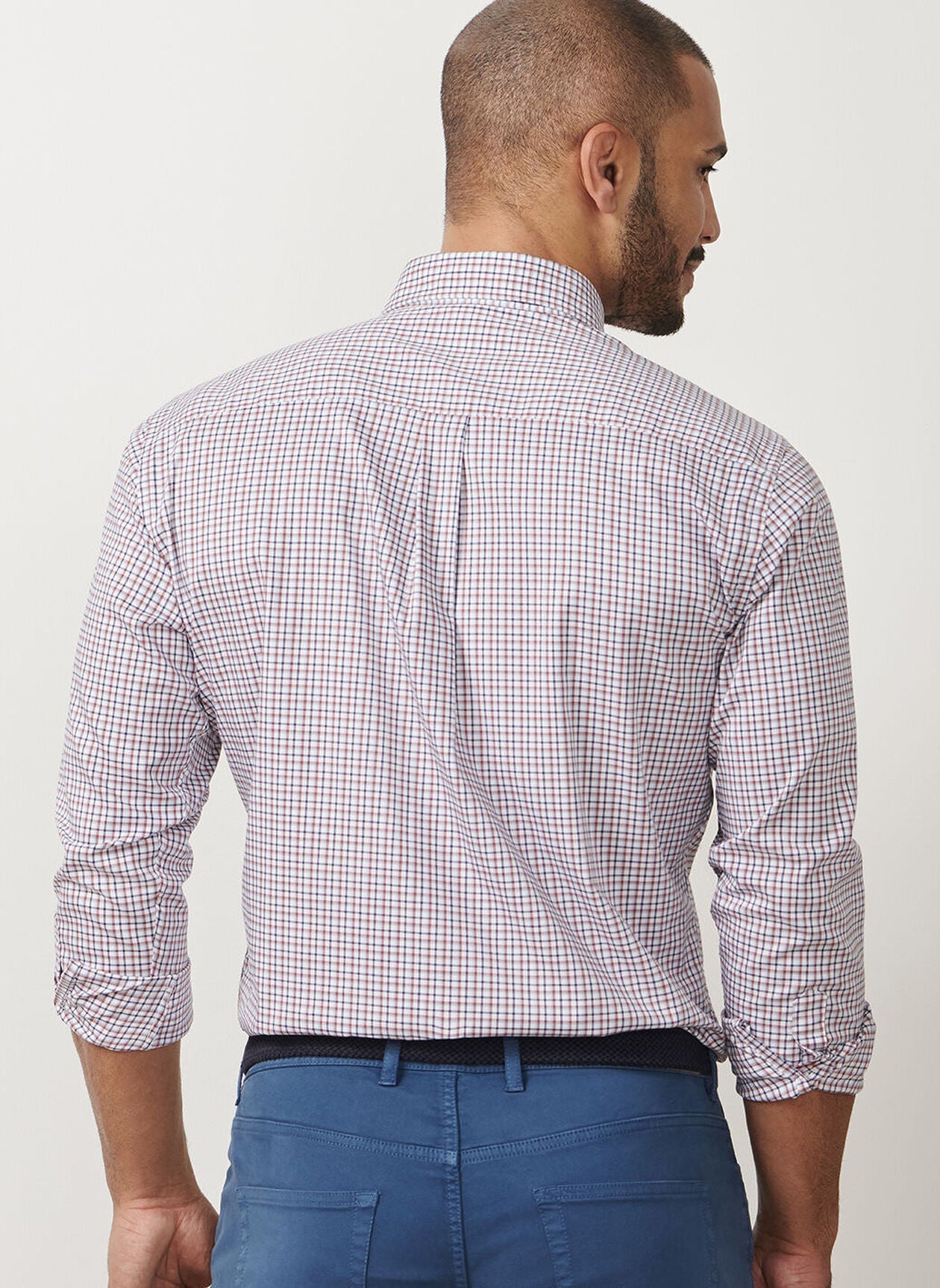 Julian Lite Cotton LS Sport Shirt Navy