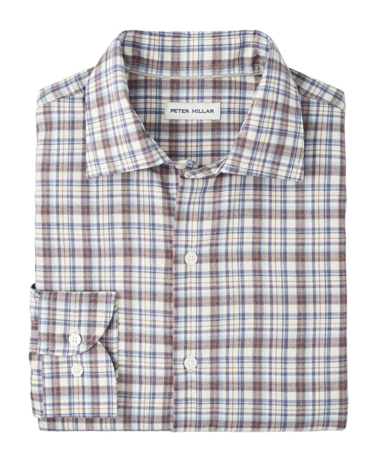 Waynesville Perf Flannel Shirt Winter Ivory