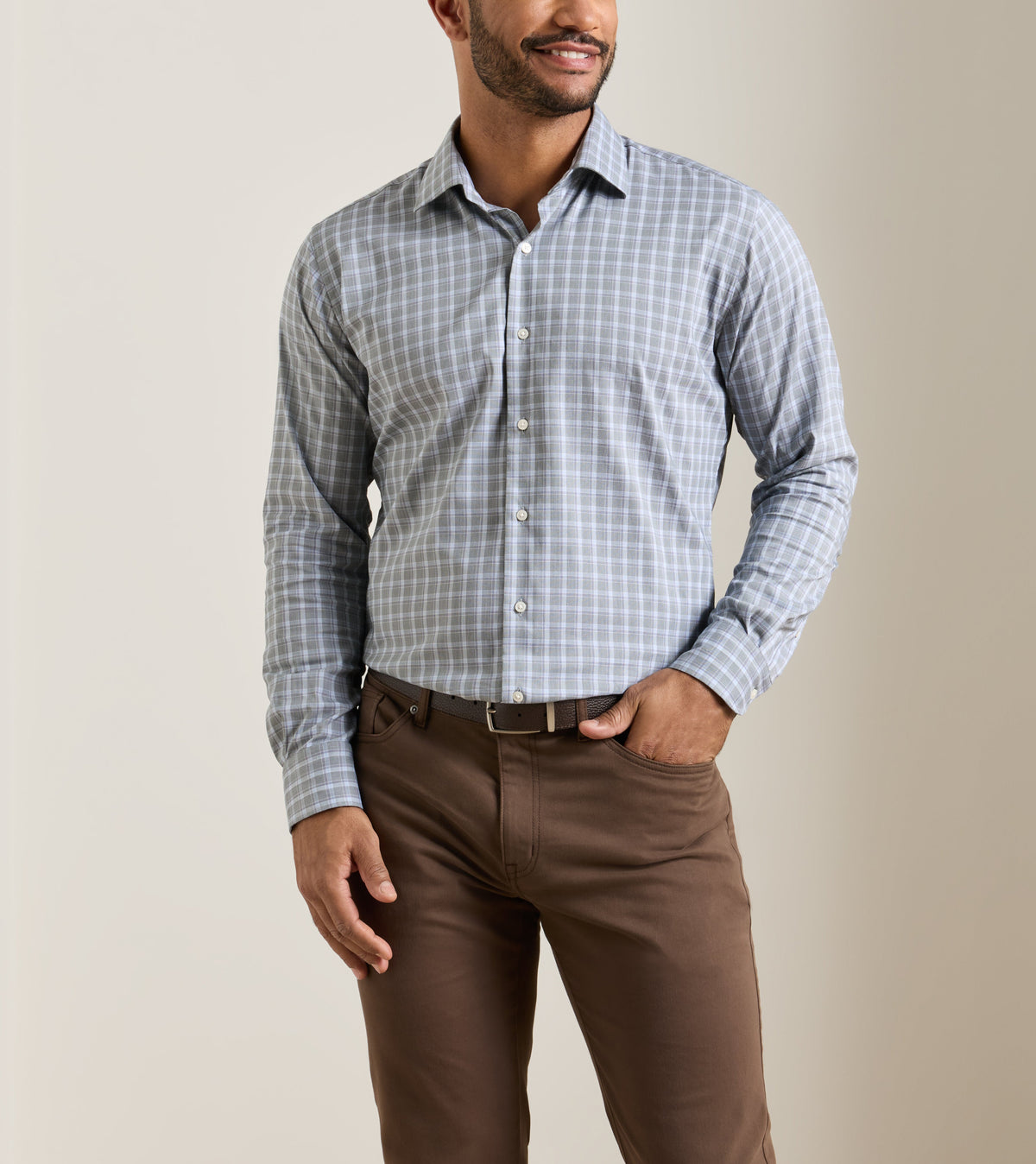 Lincoln Crown Stretch Sport Shirt Pine Brook