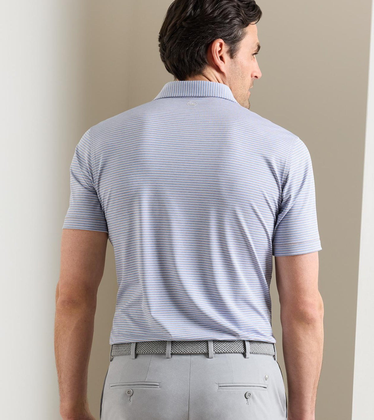 Timbre Perf Jersey Polo Lt Nutmeg