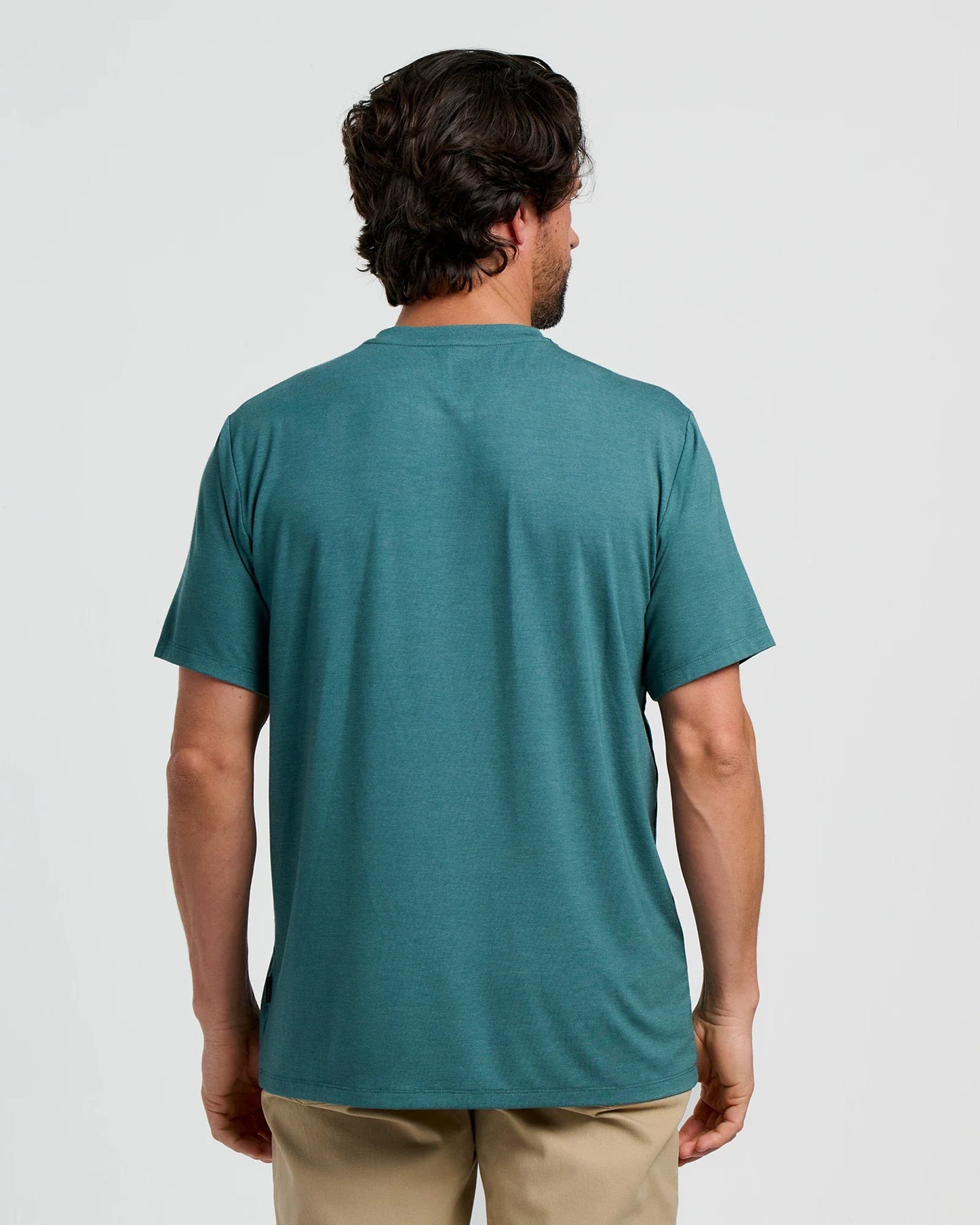 Bamboo Flex SS Pocket Tee Heather Sea Pine