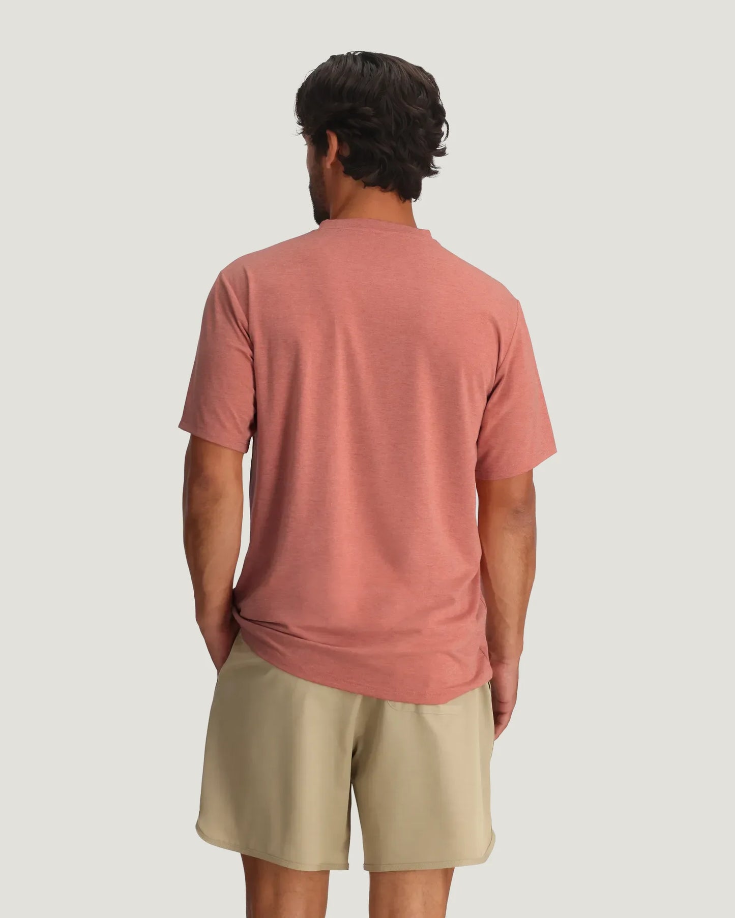 Bamboo Flex SS Pocket Tee Heather Red Clay
