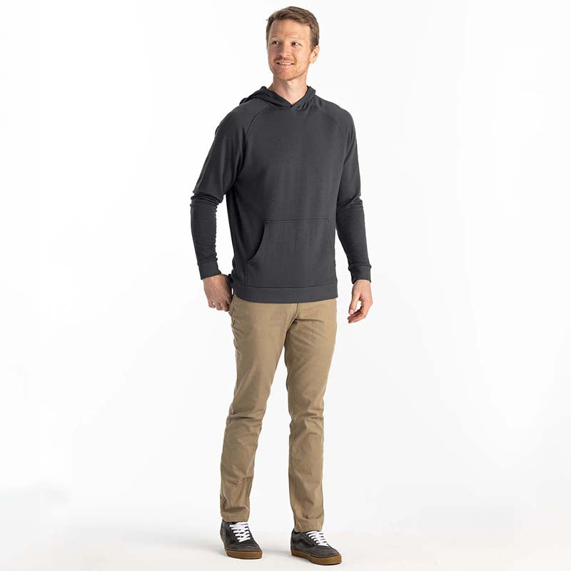 Bamboo Lightweight Fleece Hoodie Black Sand