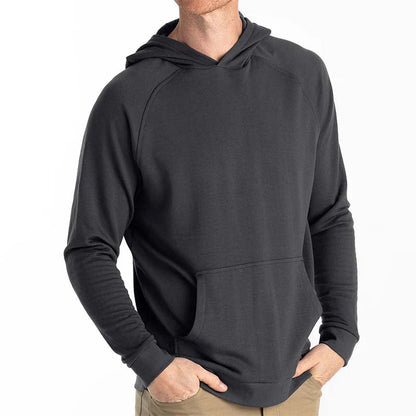 Bamboo Lightweight Fleece Hoodie Black Sand