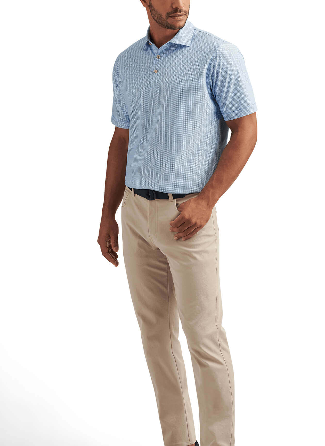 Costa Geo Perf Mesh Polo Sailor