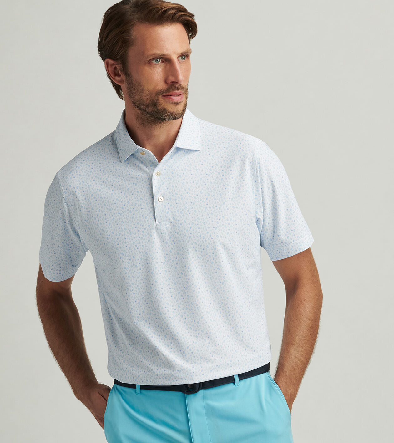 Whiskey Perf Mesh Polo White