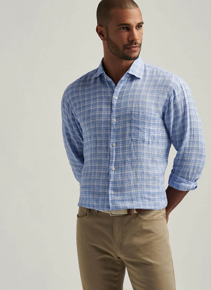 Chilwa Linen Sport Shirt Blue Poppy