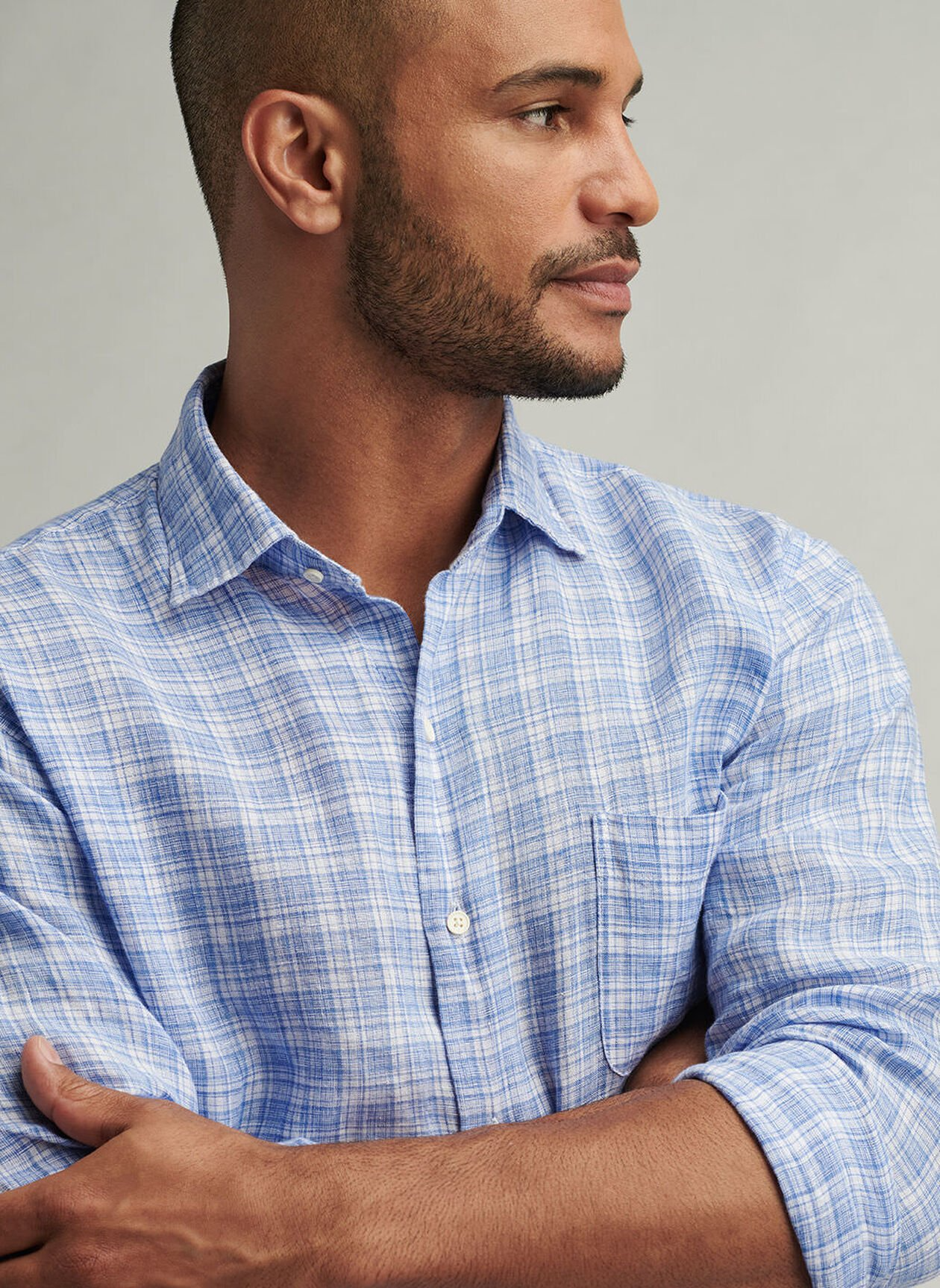 Chilwa Linen Sport Shirt Blue Poppy