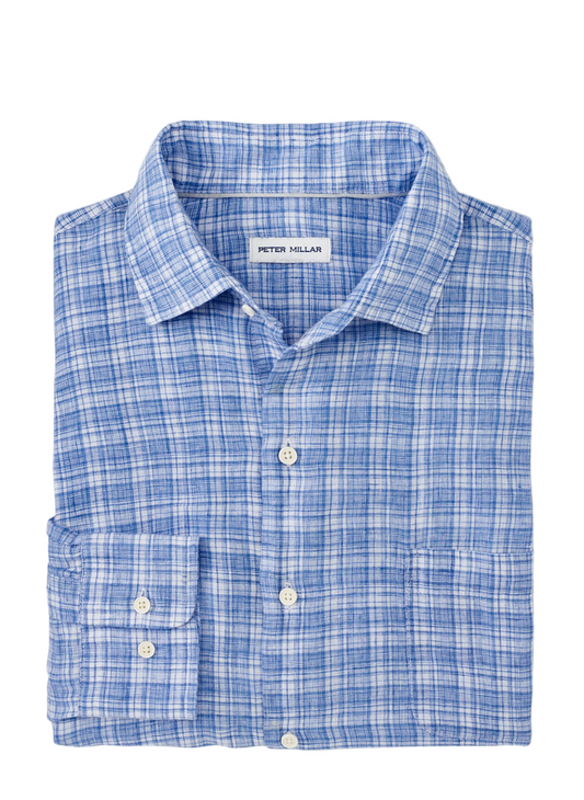 Chilwa Linen Sport Shirt Blue Poppy