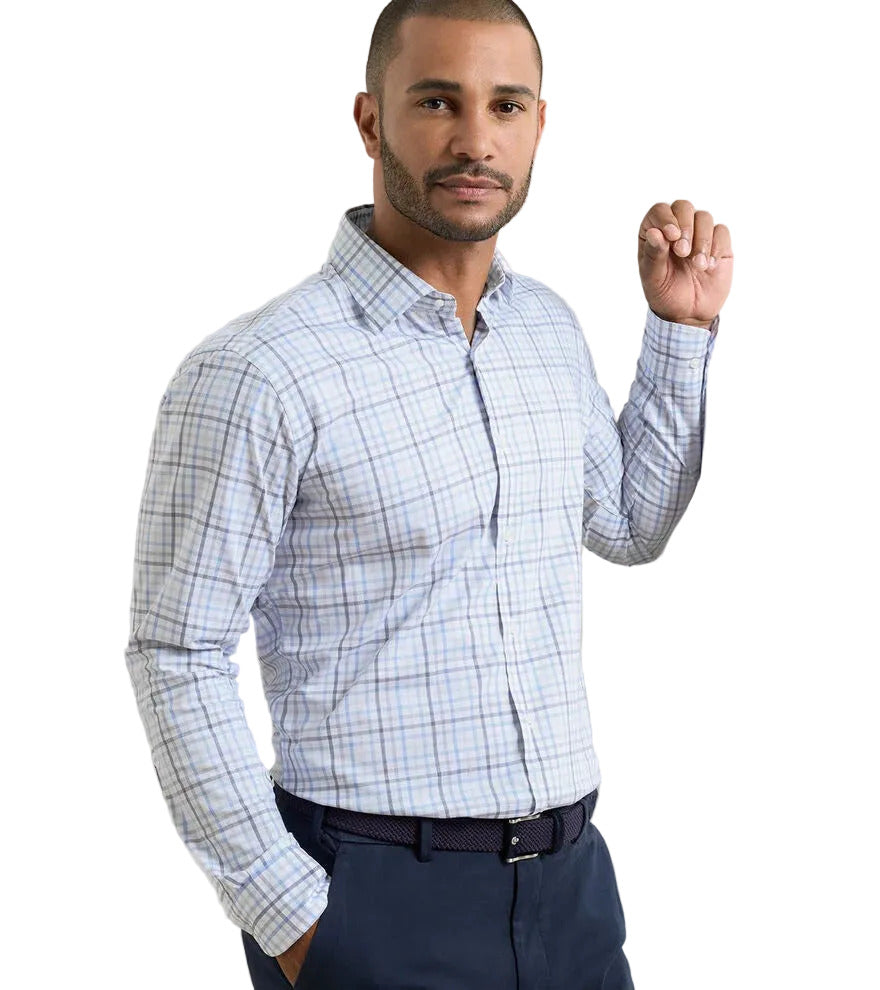 Warren Lite Cotton Stretch Shirt Cloudy Blue