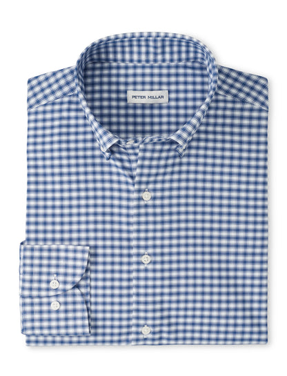 Lewis Performance Twill Sport Shirt Windsor Blue