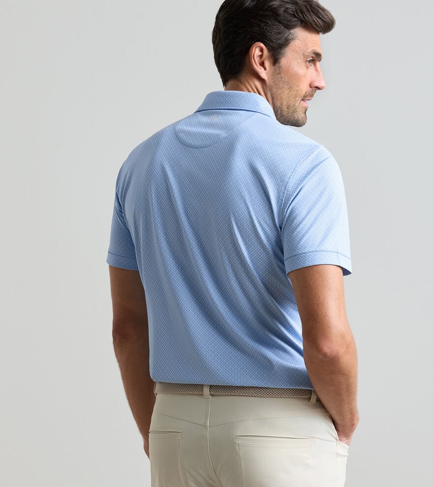 Granada Perf Jersey Polo Dusk Blue