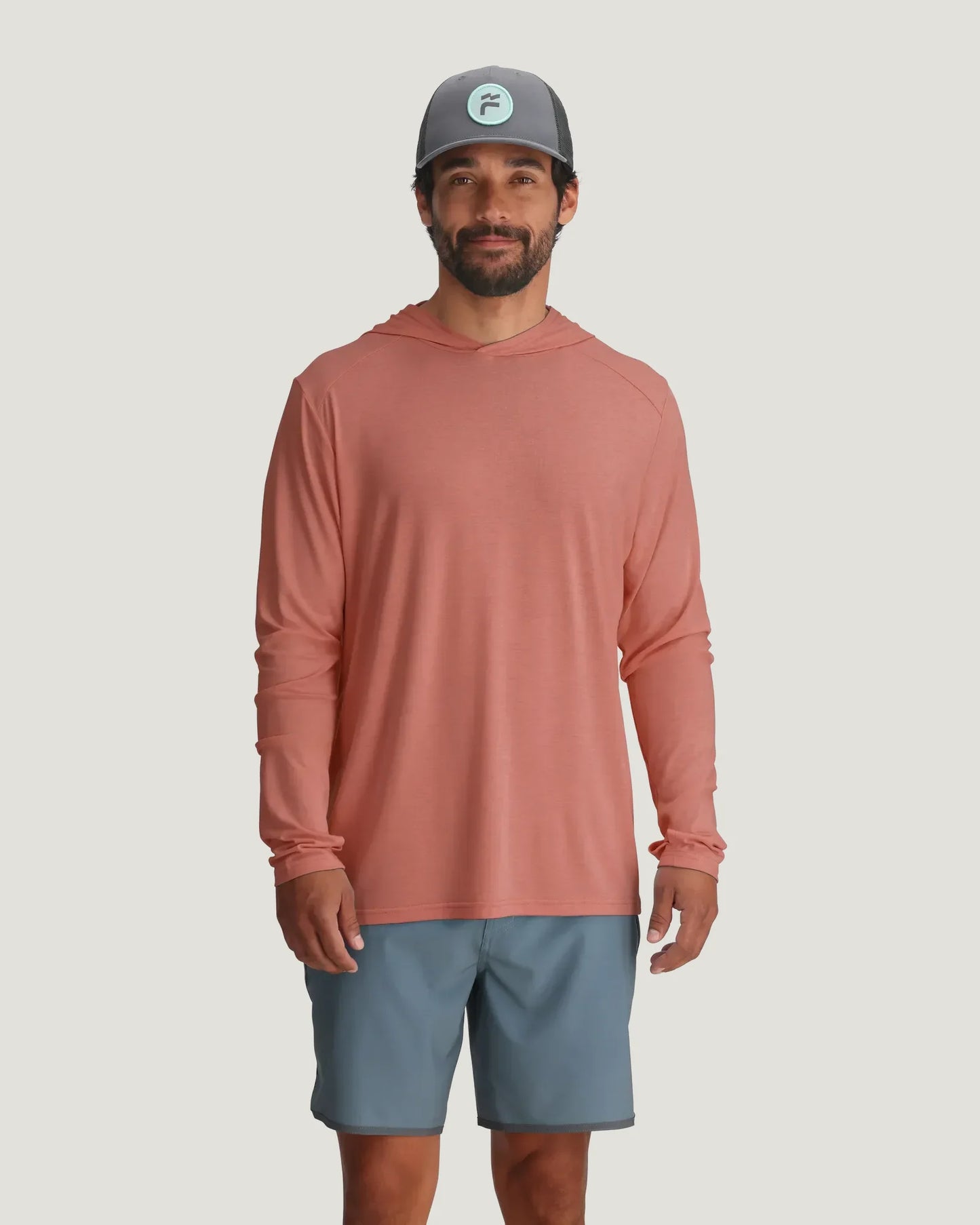 Bamboo Shade Hoodie Heather Red Clay