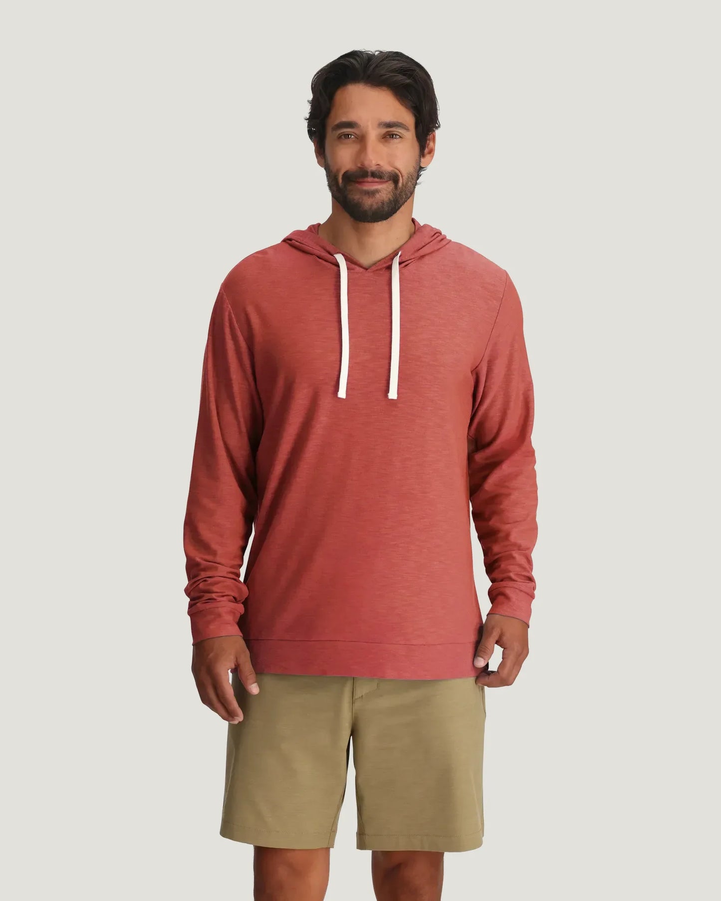 Men's Bamboo Slub Hoodie II Red Clay