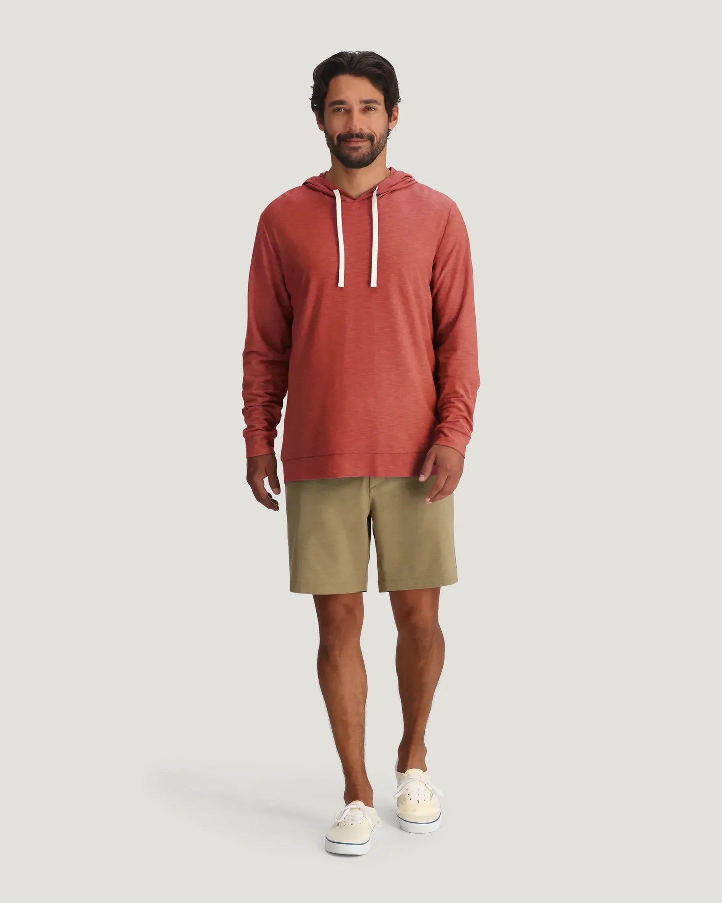 Men's Bamboo Slub Hoodie II Red Clay
