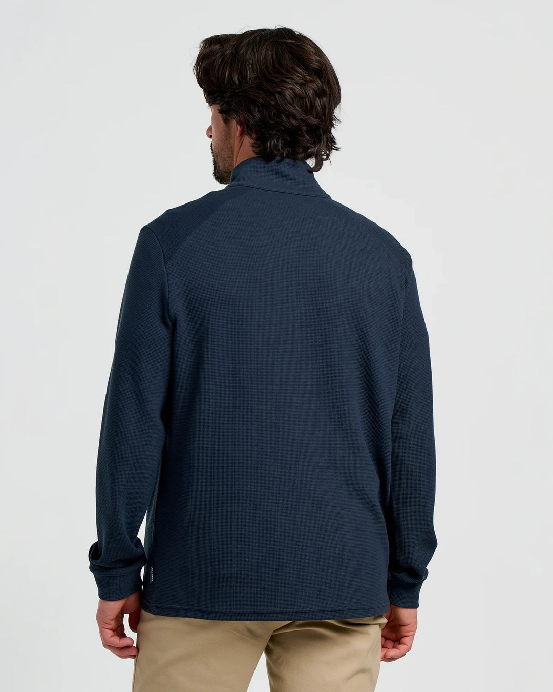 Waffle 1/4 Zip Deep Navy