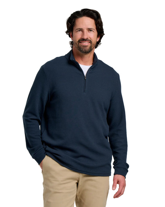 Waffle 1/4 Zip Deep Navy