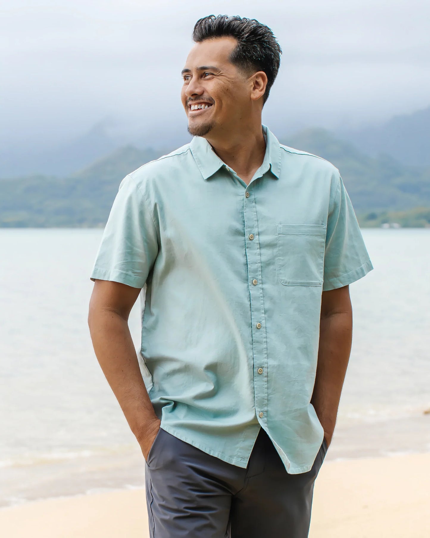 Harbor SS Shirt Ocean Mist