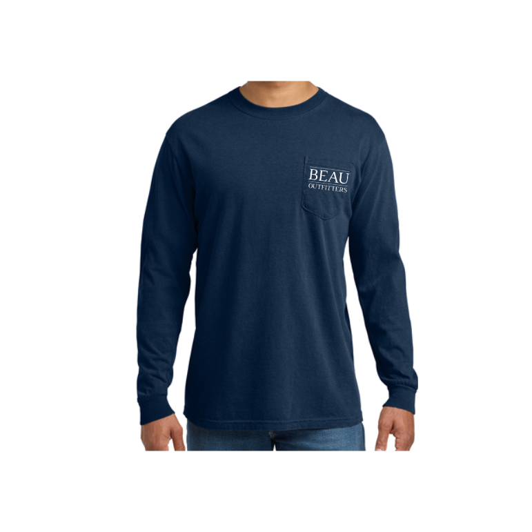 Beau Original Logo LS T-Shirt True Navy
