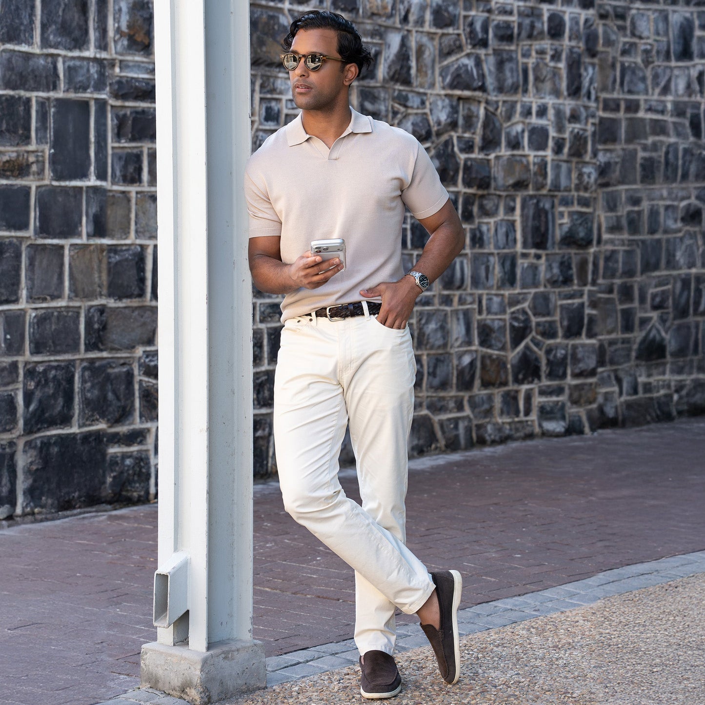 The Maranello Cotton & Silk Polo Buttonless