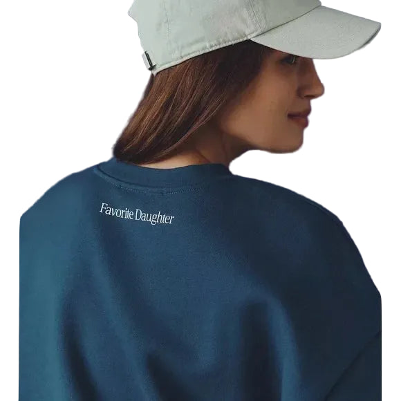 Ws FD Mom's Favorite Sweatshirt  Indigo/Mint