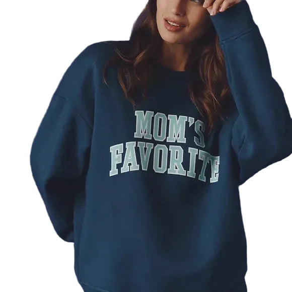 Ws FD Mom's Favorite Sweatshirt  Indigo/Mint