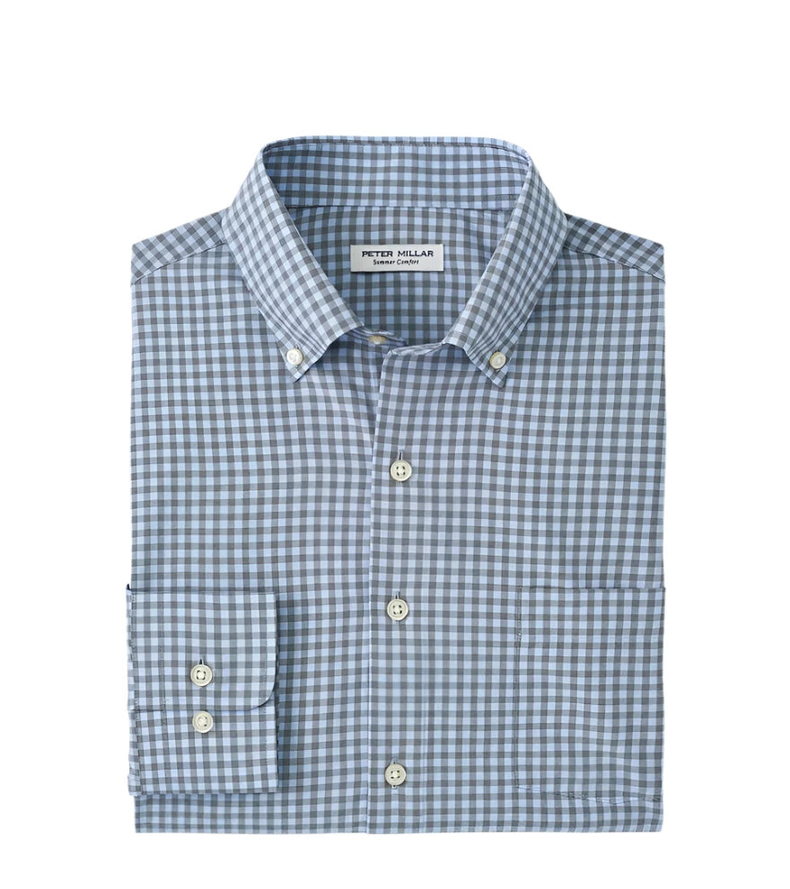 Murray Perf Poplin Shirt Navy - Beau Outfitters